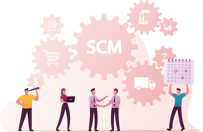 Supply Chain Management und Unternehmensstrategie  Illustration