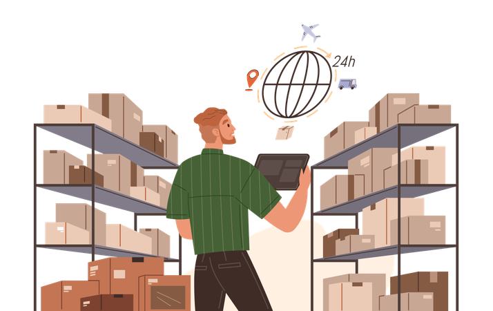 Supply delivery chain management  イラスト