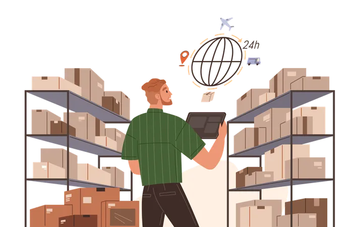 Supply delivery chain management  Illustration