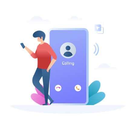 Support Call  Illustration