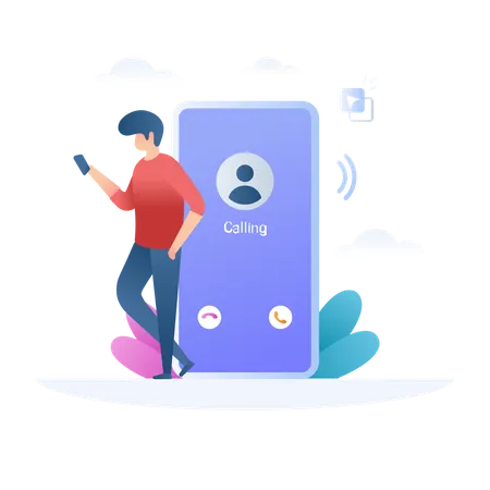 Support Call  Illustration