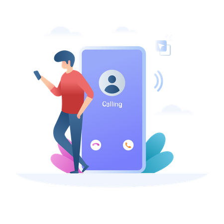 Support Call  Illustration