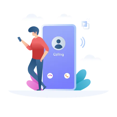 Support Call  Illustration