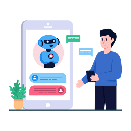 Support Chatbot  Illustration