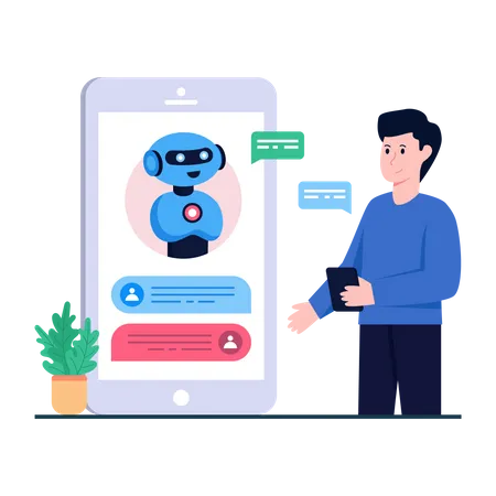 Support Chatbot  Illustration