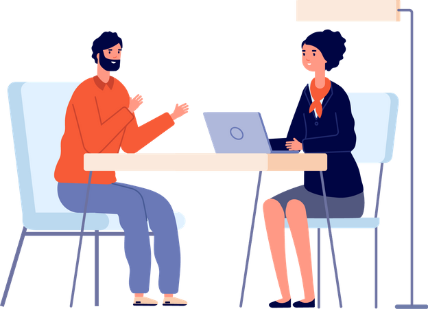 Support client bancaire  Illustration