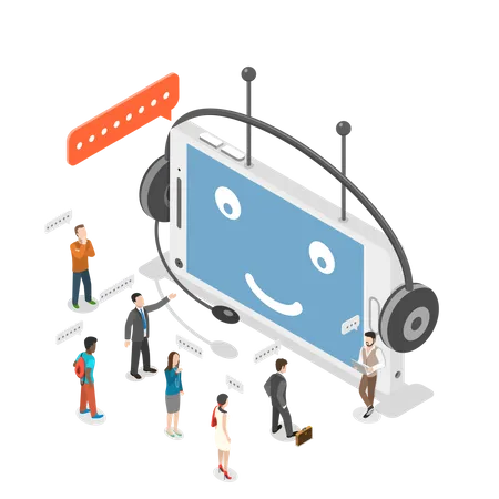 Robot de support client  Illustration