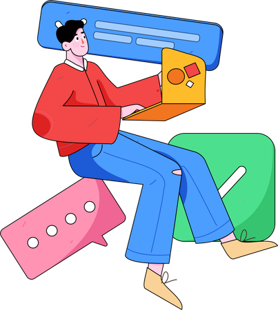 Support client en ligne  Illustration