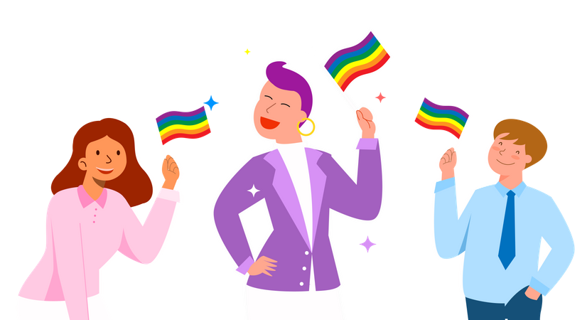 Support LGBT community Illustration