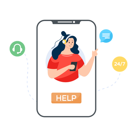 Assistance mobile  Illustration