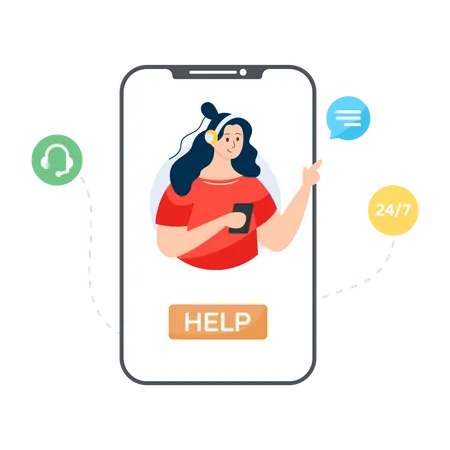 Assistance mobile  Illustration