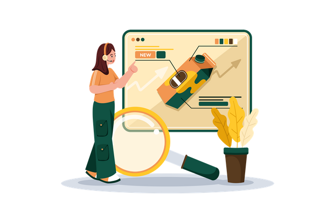 Support representative seeks input for enhanced product knowledge  Illustration