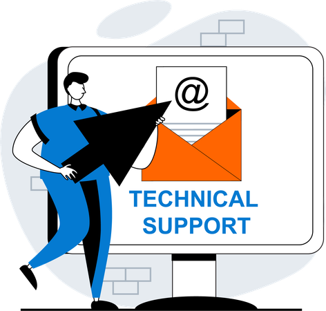 Support technique pour les clients par agent  Illustration