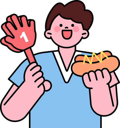 Supporter équipe de soutien  Illustration