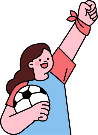 Supporters féminins de football  Illustration