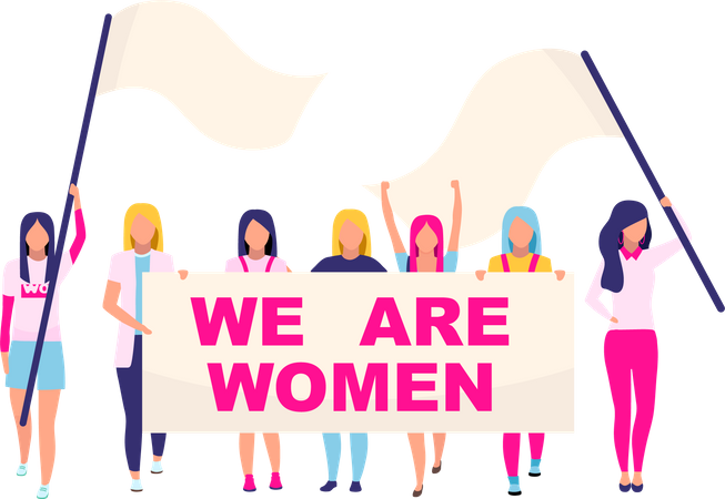 Supporting women movement  Illustration