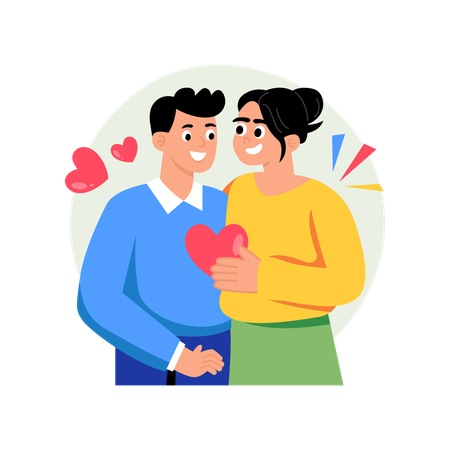 Supportive couple  Illustration
