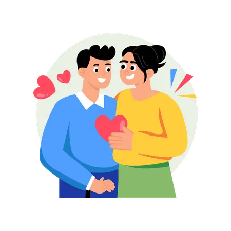 Supportive couple  Illustration