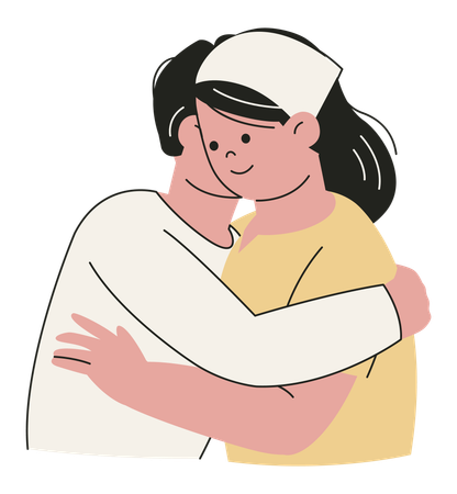 Supportive Embrace  Illustration