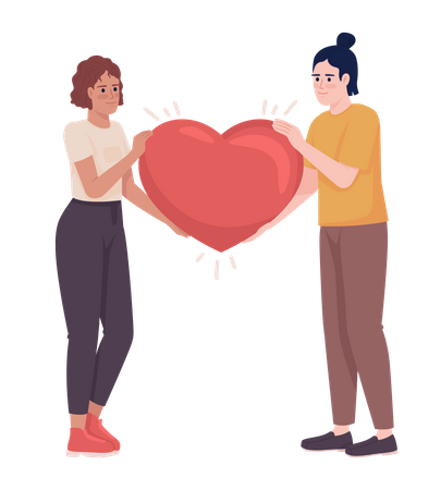 Supportive relationship  Illustration