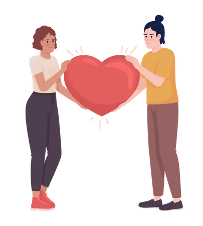 Supportive relationship  Illustration