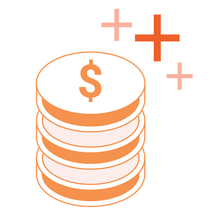 Surcharge Fee money  Illustration