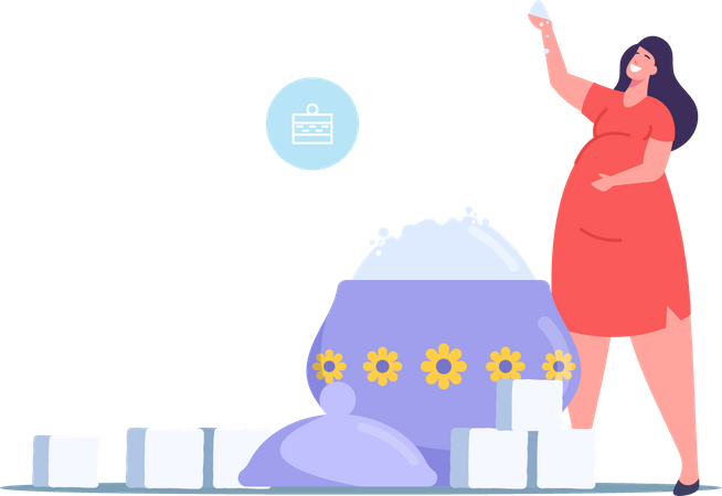 Surdose de glucose, problème d'alimentation  Illustration