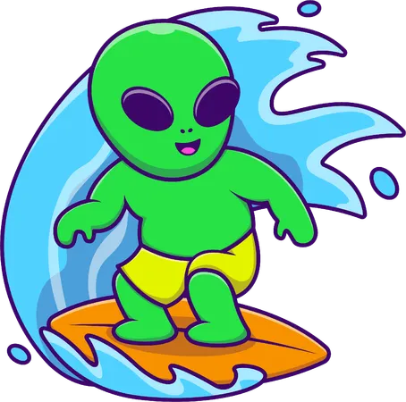 Surf extraterrestre  Ilustración