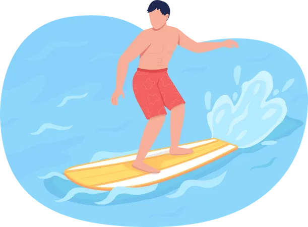 Surfando  Ilustração