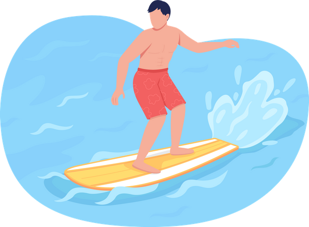 Surfen  Illustration