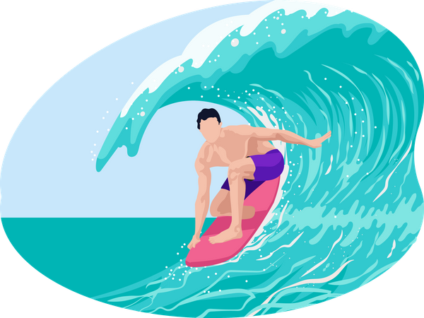 Surfen  Illustration