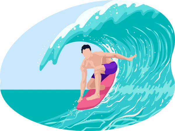 Surfen  Illustration