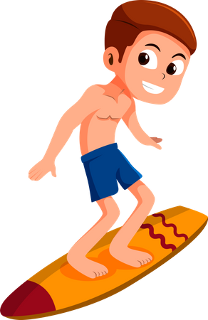 Surfer Character  Illustration