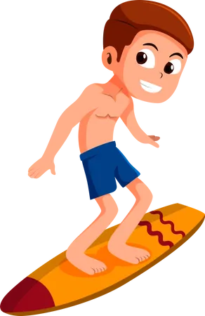 Surfer Character  Illustration