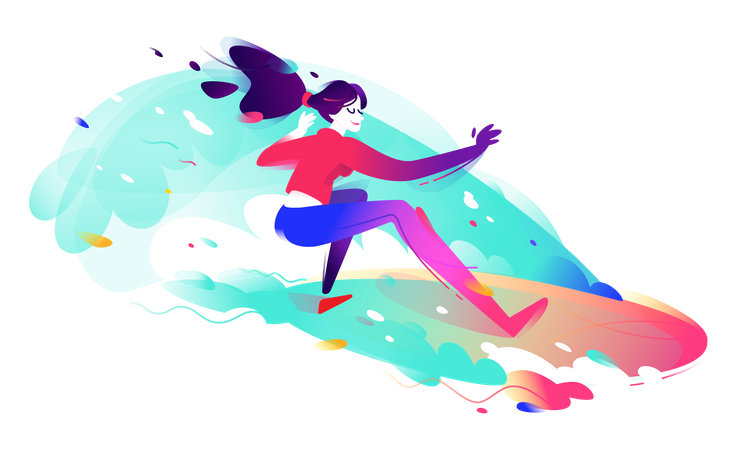 Surfer Girl  Illustration