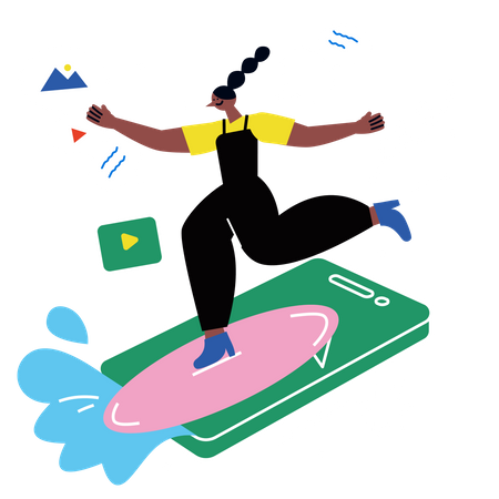 Surfer sur internet  Illustration