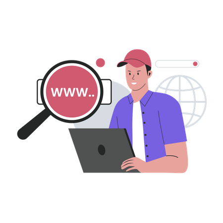 Surfer sur le net  Illustration