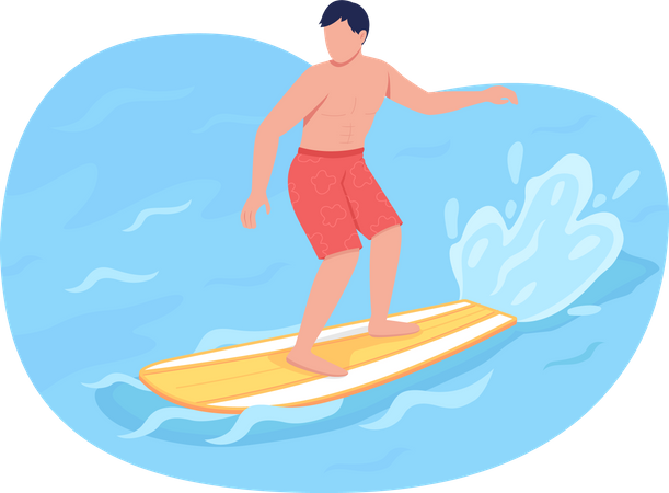 Surfing Illustration