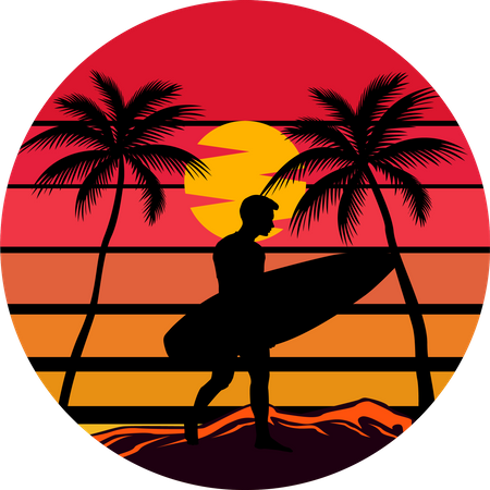 Surfing  Illustration