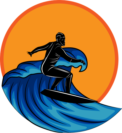 Surfing  Illustration