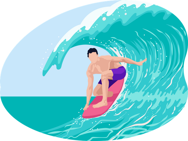 Surfing  Illustration