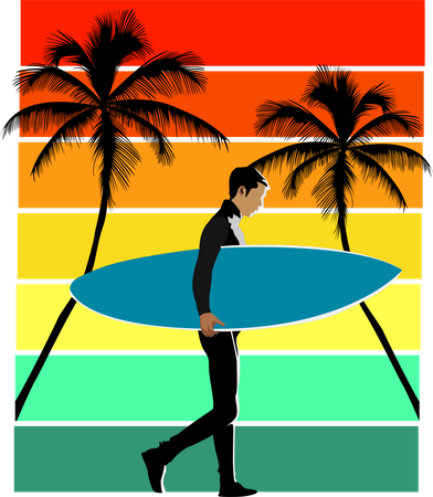 Surfing  Illustration