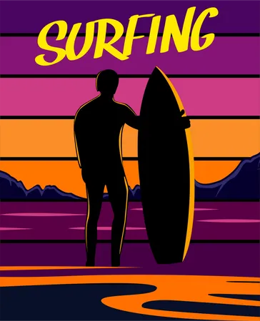 Surfing  Illustration