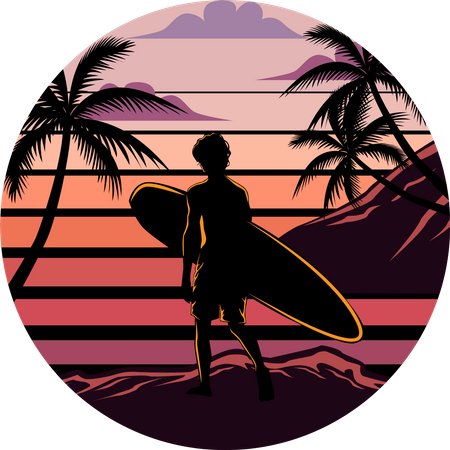 Surfing Life Style  Illustration