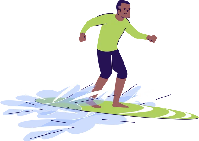 Surfing man  Illustration