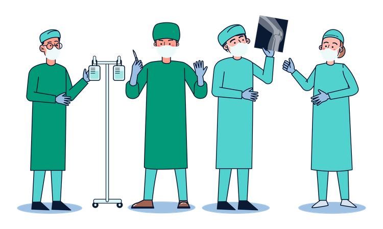 Surgeon team  Illustration