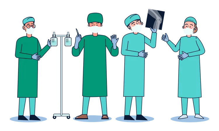 Surgeon team  Illustration