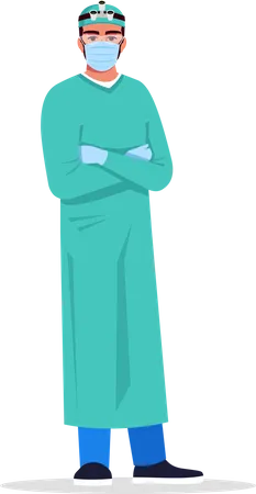 Surgeon wearing mask  Illustration