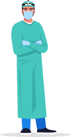 Surgeon wearing mask  Illustration