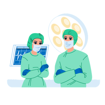 Surgeons are in operation theatre  Illustration